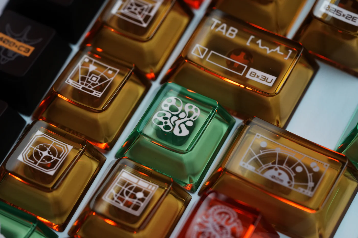 Alien Parasite PC Keycap Set - Cherry Profile for Wooting, ROG Azoth, Razer & Logitech G