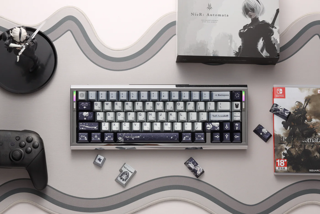 NieR: Automata Metallic PBT Keycap Set - 143 Keys Cherry Profile for Wooting, ROG Azoth, Razer & Logitech G