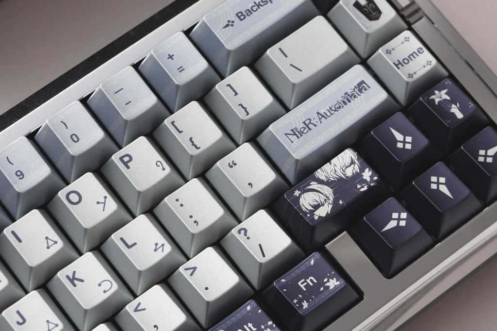 NieR: Automata Metallic PBT Keycap Set - 143 Keys Cherry Profile for Wooting, ROG Azoth, Razer & Logitech G