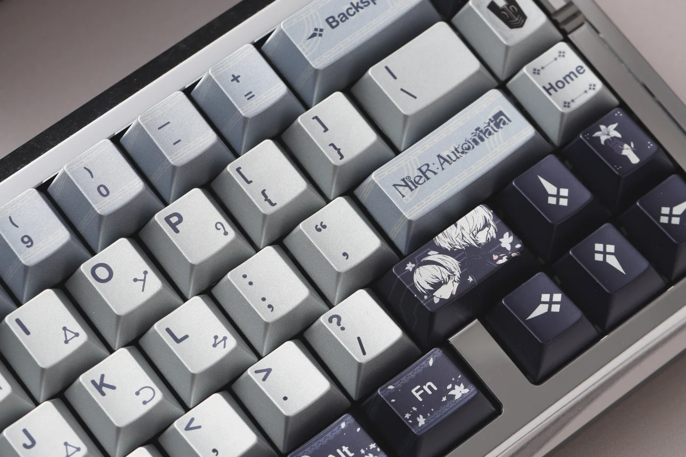 NieR: Automata Metallic PBT Keycap Set - 143 Keys Cherry Profile for Wooting, ROG Azoth, Razer & Logitech G
