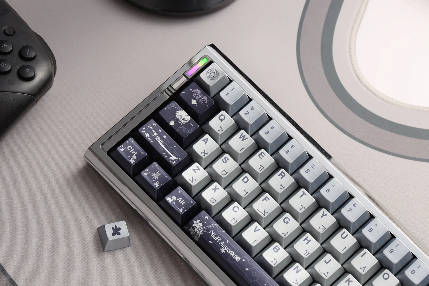 NieR: Automata Metallic PBT Keycap Set - 143 Keys Cherry Profile for Wooting, ROG Azoth, Razer & Logitech G