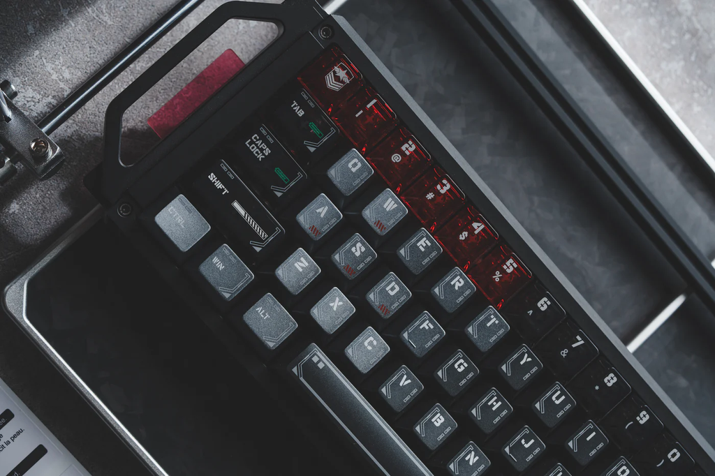 Cyan Shadow PBT/PC Metallic Keycap Set - 148 Keys compact layouts Cherry Profile for Wooting, ROG Azoth, Razer & Logitech G