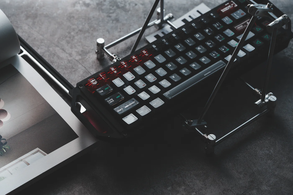 Cyan Shadow PBT/PC Metallic Keycap Set - 148 Keys compact layouts Cherry Profile for Wooting, ROG Azoth, Razer & Logitech G