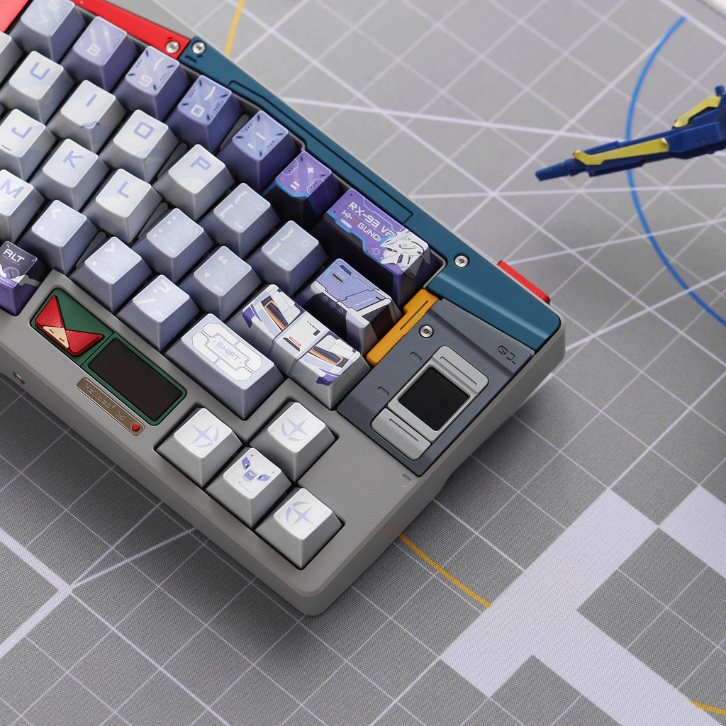 RX-93-v2 Hi-v Gundam PBT Keycap Set - Cherry Profile for Wooting, ROG Azoth, Razer & Logitech G