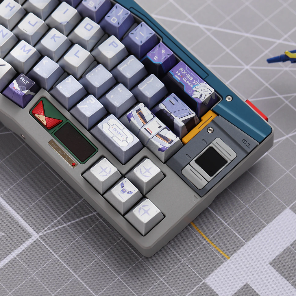 RX-93-v2 Hi-v Gundam PBT Keycap Set - Cherry Profile for Wooting, ROG Azoth, Razer & Logitech G