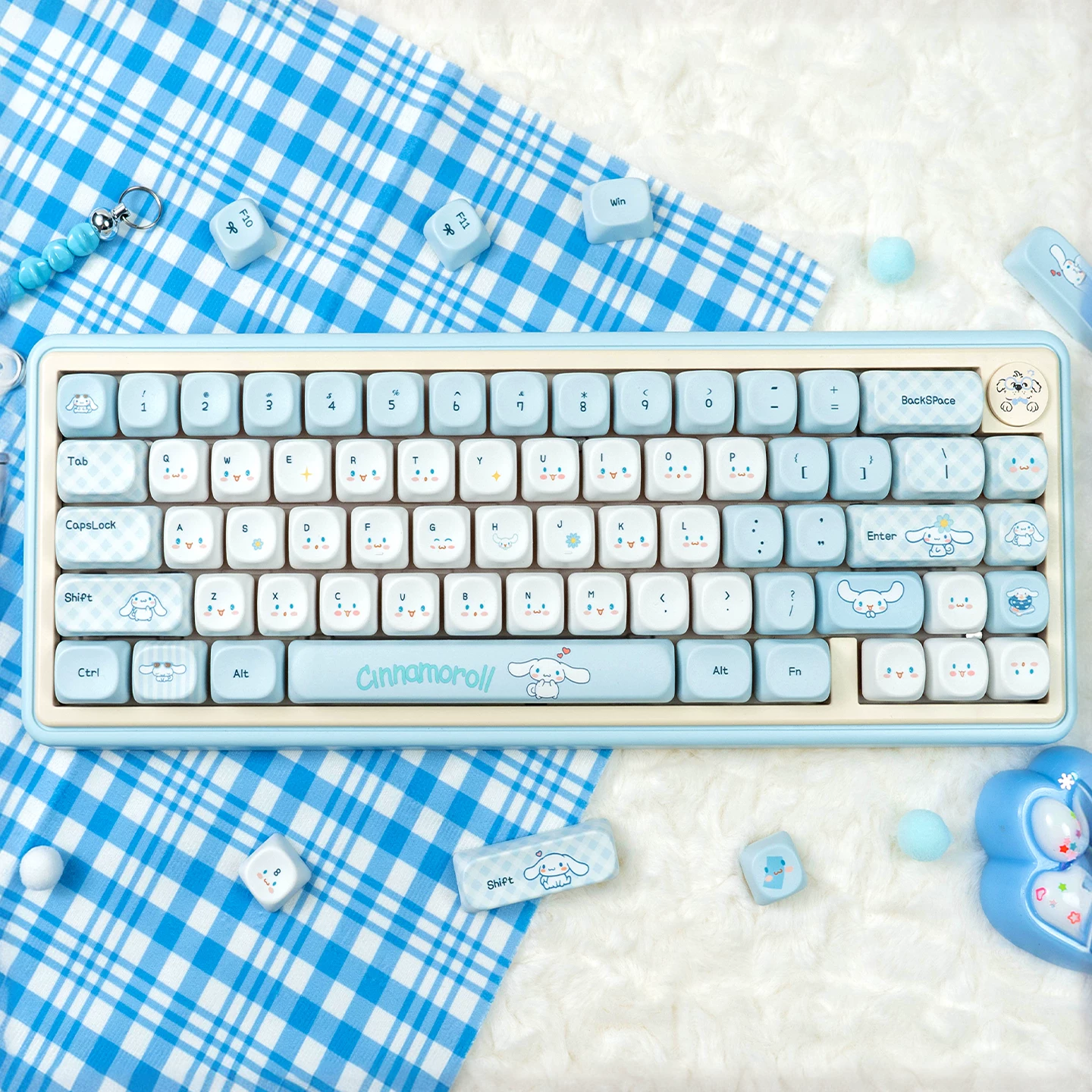 Cinnamoroll PBT Keycap Set - Cherry / MOA Profile for Wooting, ROG Azoth, Razer & Logitech G