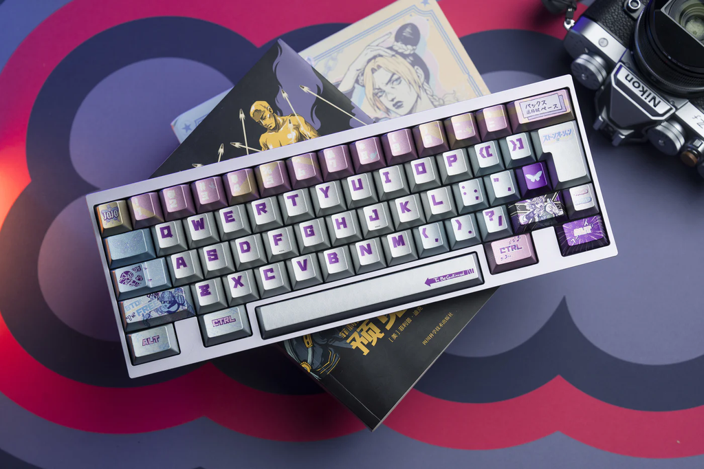 JoJo's Bizarre Adventure: Stone Ocean Metallic PBT Keycap Set - Cherry Profile for Wooting, ROG Azoth, Razer & Logitech G