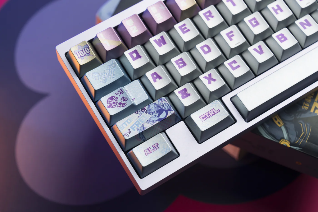 JoJo's Bizarre Adventure: Stone Ocean Metallic PBT Keycap Set - Cherry Profile for Wooting, ROG Azoth, Razer & Logitech G