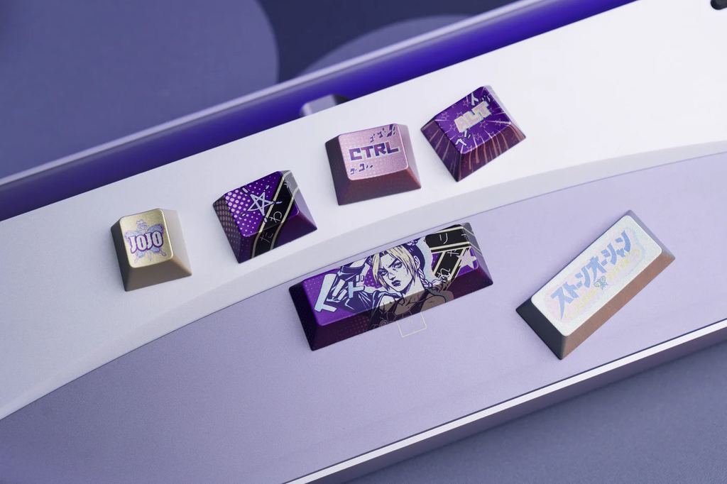 JoJo's Bizarre Adventure: Stone Ocean Metallic PBT Keycap Set - Cherry Profile for Wooting, ROG Azoth, Razer & Logitech G