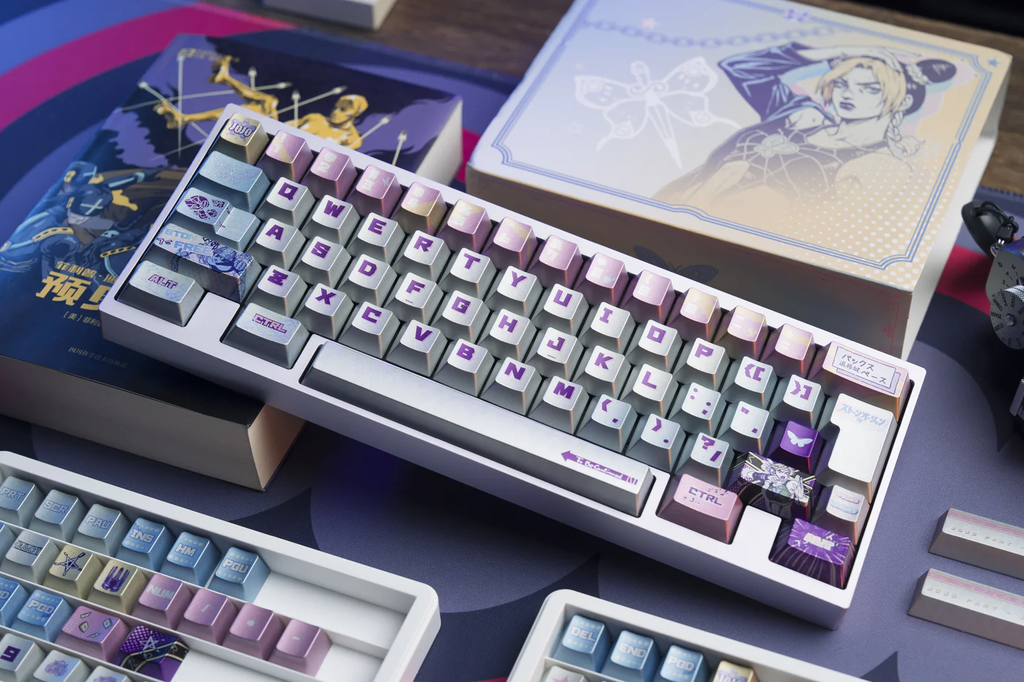 JoJo's Bizarre Adventure: Stone Ocean Metallic PBT Keycap Set - Cherry Profile for Wooting, ROG Azoth, Razer & Logitech G