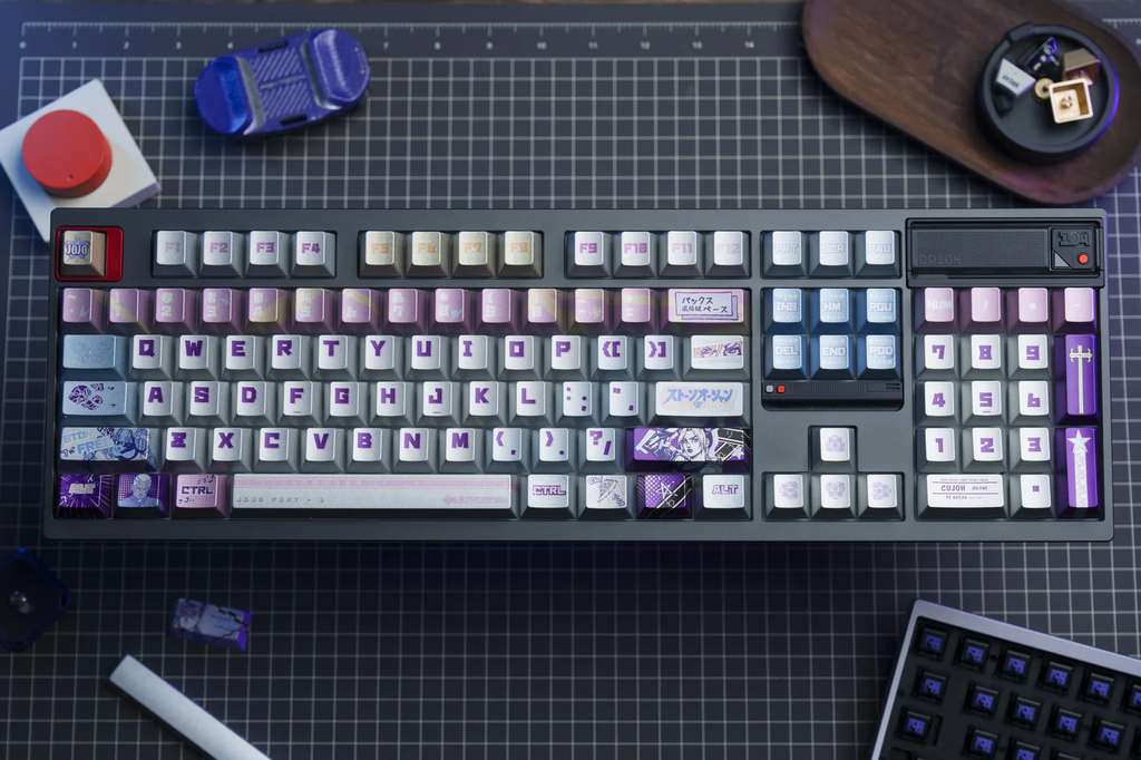 JoJo's Bizarre Adventure: Stone Ocean Metallic PBT Keycap Set - Cherry Profile for Wooting, ROG Azoth, Razer & Logitech G