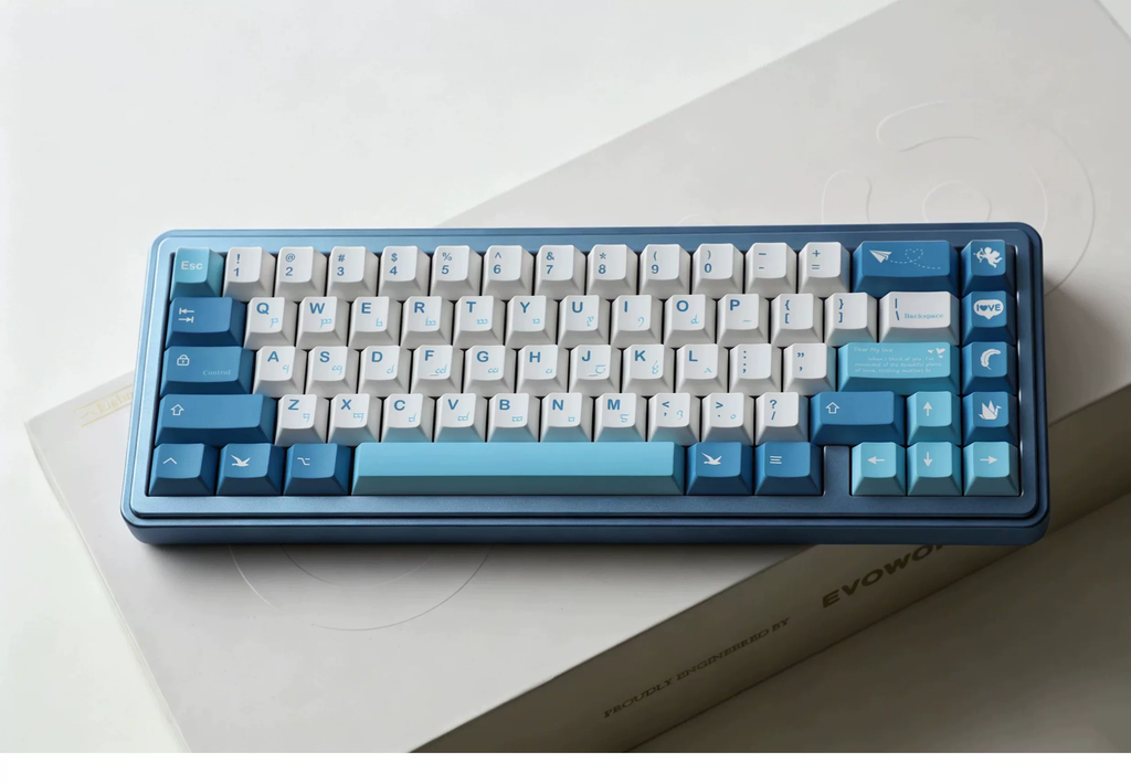 Sea Fog Love Letter PBT Keycap Set - Cherry Profile for Wooting, ROG Azoth, Razer & Logitech G