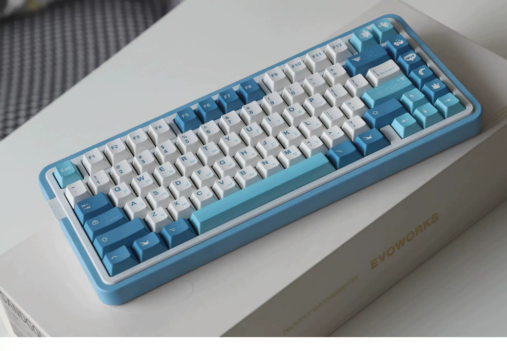 Sea Fog Love Letter PBT Keycap Set - Cherry Profile for Wooting, ROG Azoth, Razer & Logitech G