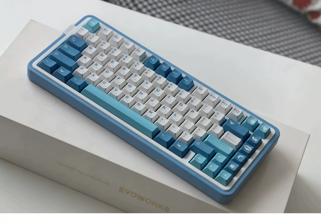 Sea Fog Love Letter PBT Keycap Set - Cherry Profile for Wooting, ROG Azoth, Razer & Logitech G