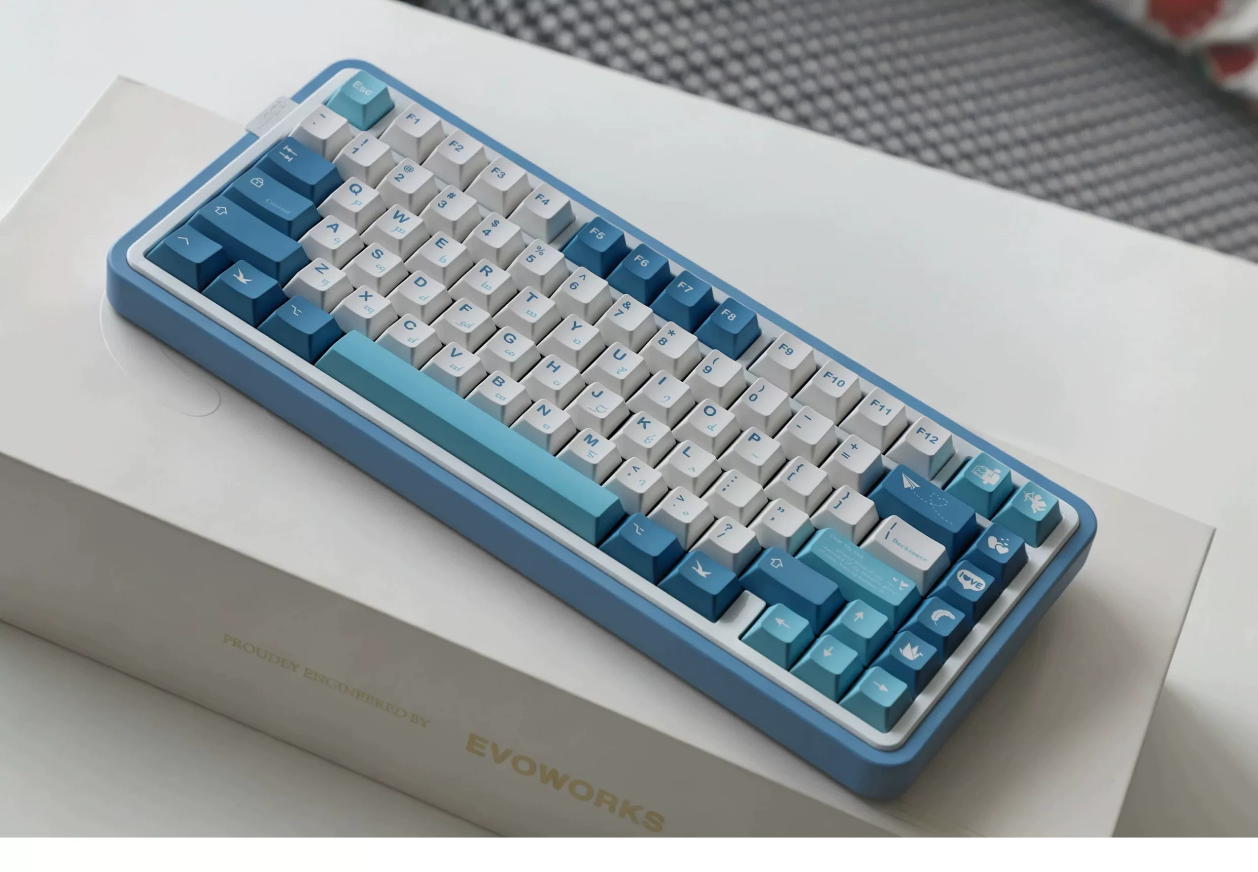 Sea Fog Love Letter PBT Keycap Set - Cherry Profile for Wooting, ROG Azoth, Razer & Logitech G