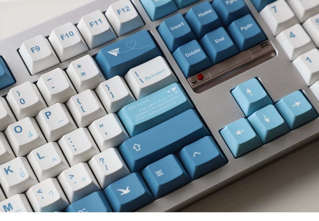 Sea Fog Love Letter PBT Keycap Set - Cherry Profile for Wooting, ROG Azoth, Razer & Logitech G