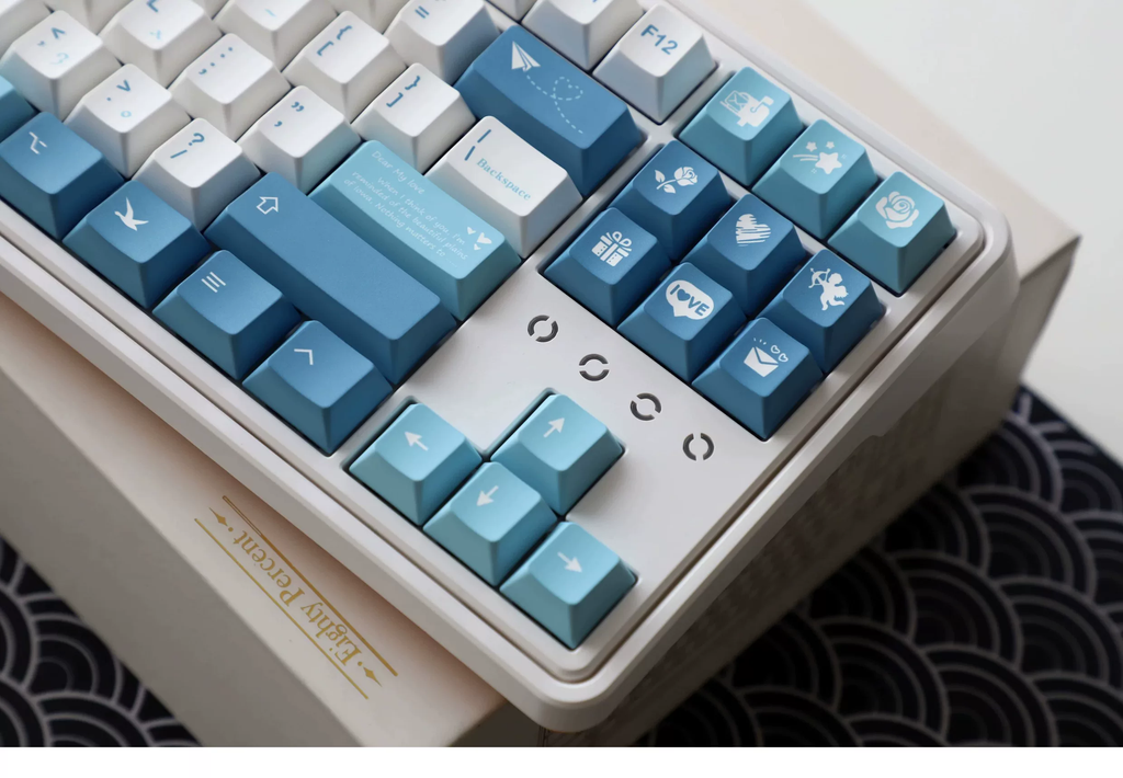 Sea Fog Love Letter PBT Keycap Set - Cherry Profile for Wooting, ROG Azoth, Razer & Logitech G