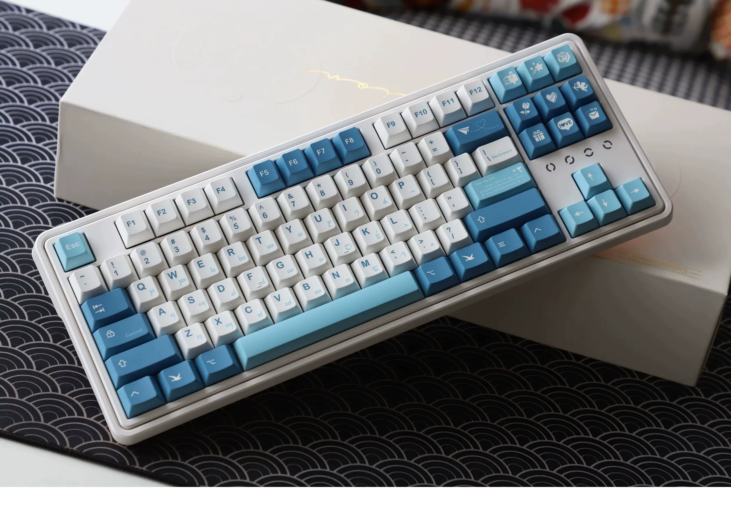 Sea Fog Love Letter PBT Keycap Set - Cherry Profile for Wooting, ROG Azoth, Razer & Logitech G