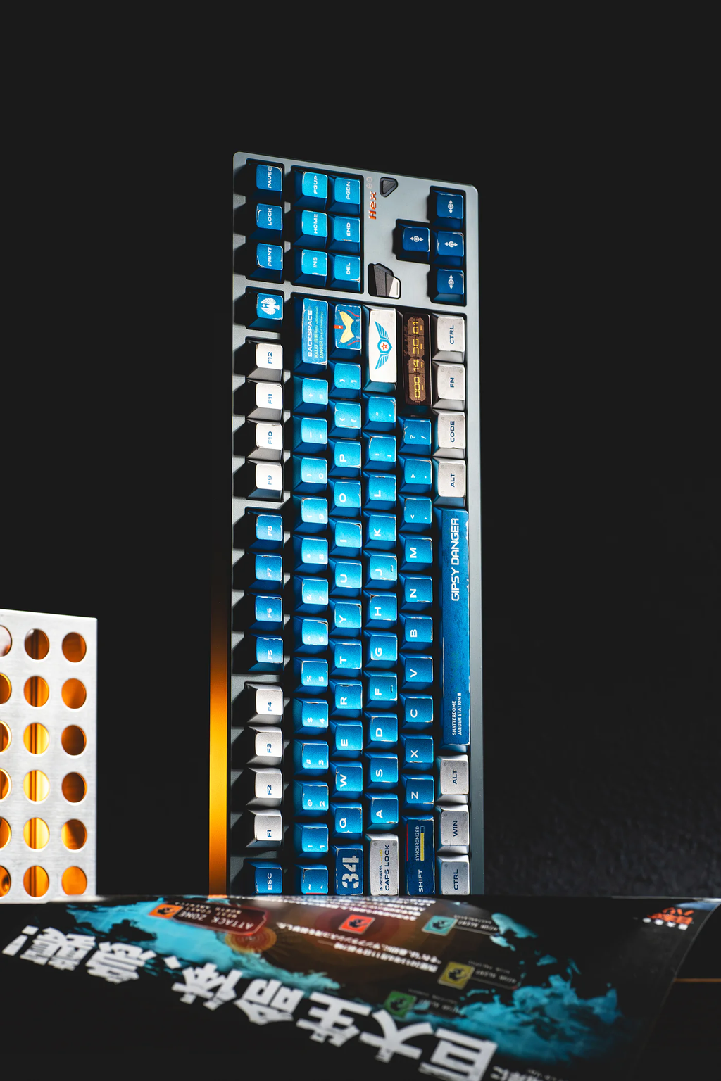 Pacific Rim: Gipsy Danger Metallic PBT Keycap Set - 124 Keys Cherry Profile for Wooting, ROG Azoth, Razer & Logitech G