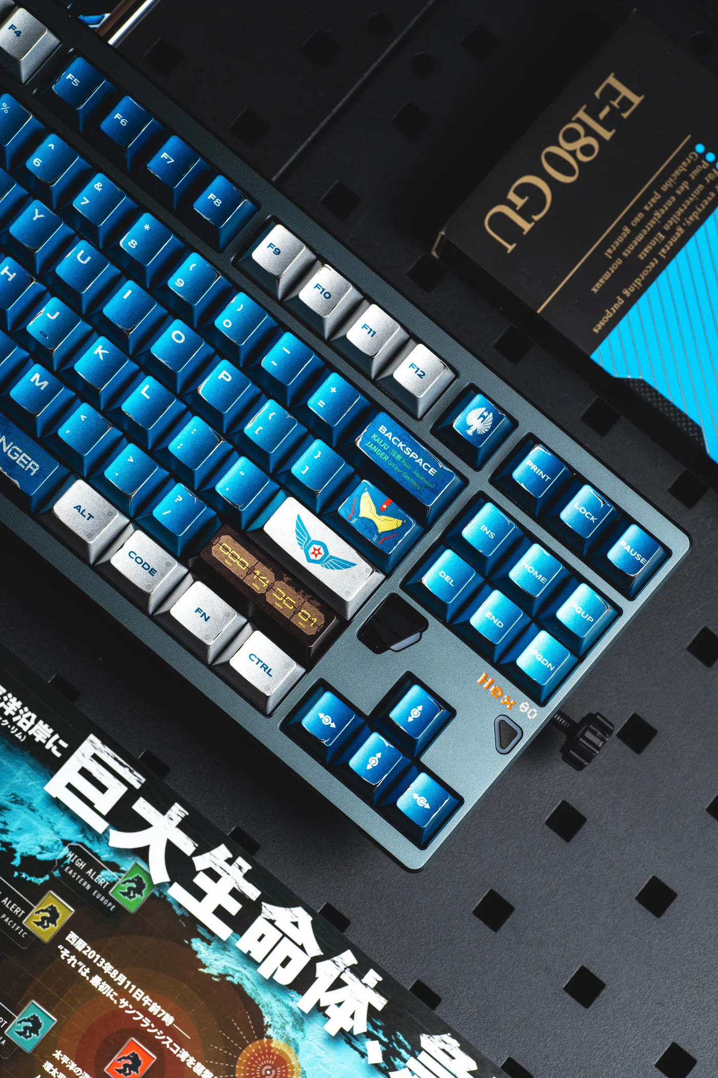 Pacific Rim: Gipsy Danger Metallic PBT Keycap Set - 124 Keys Cherry Profile for Wooting, ROG Azoth, Razer & Logitech G