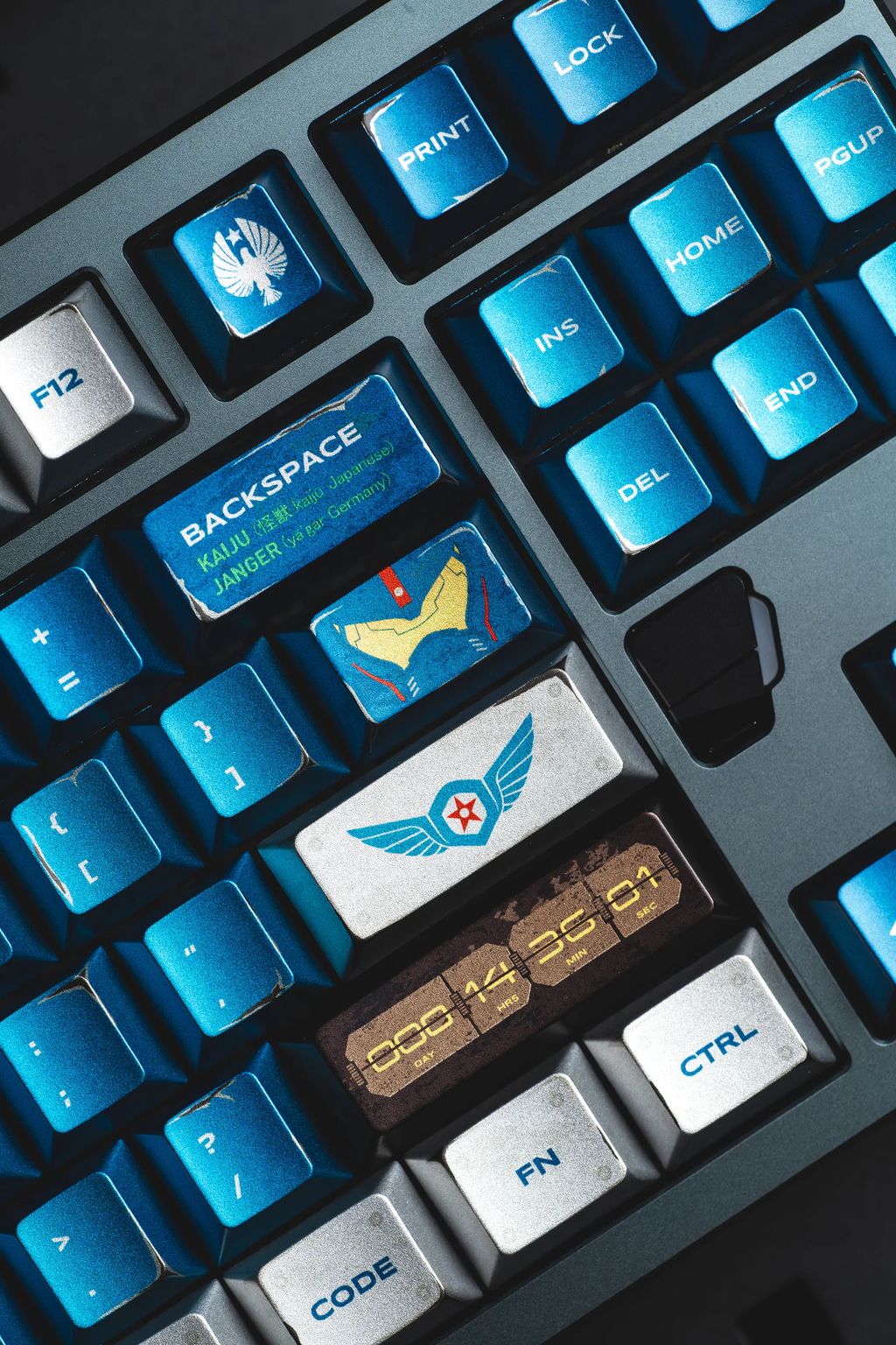 Pacific Rim: Gipsy Danger Metallic PBT Keycap Set - 124 Keys Cherry Profile for Wooting, ROG Azoth, Razer & Logitech G