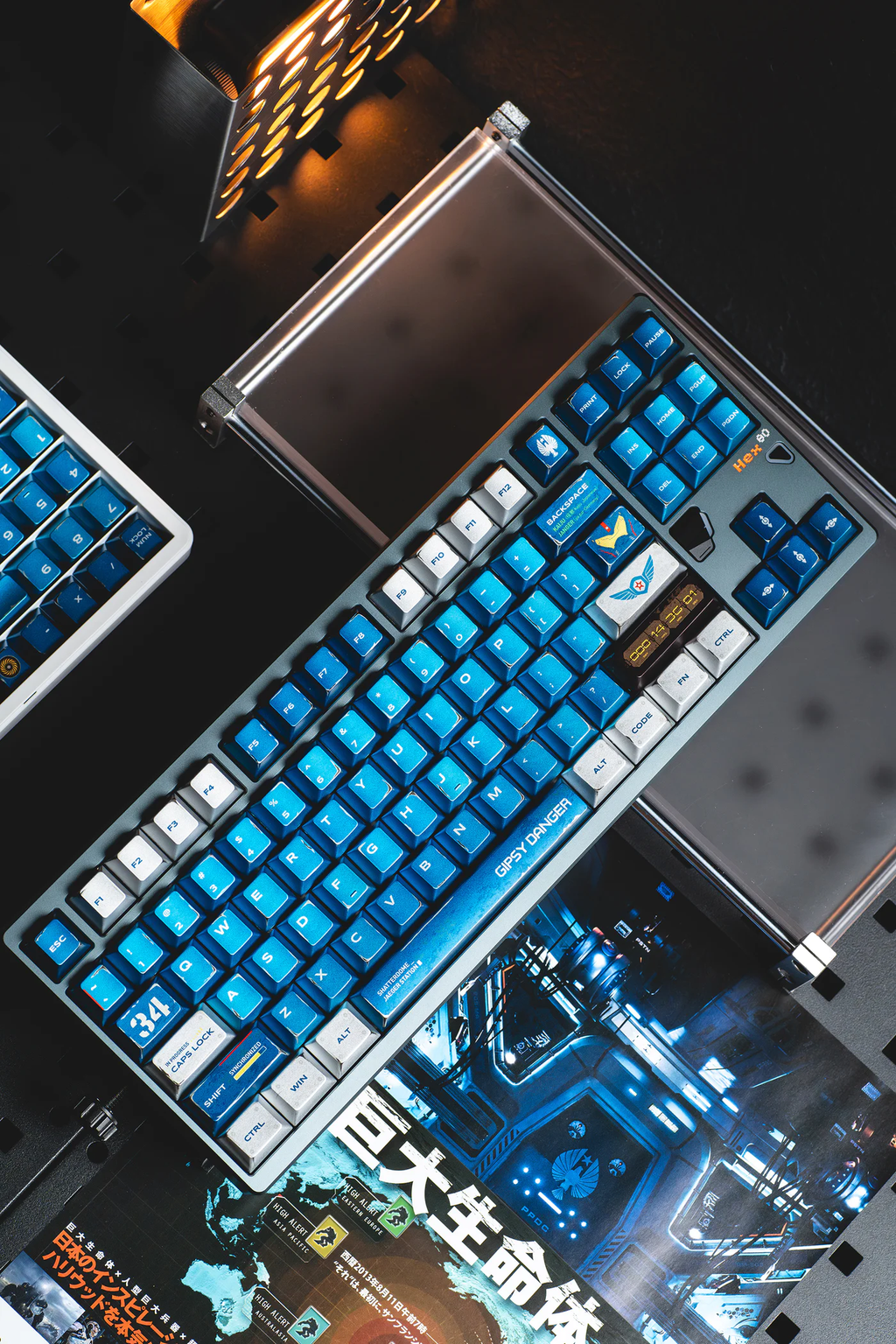 Pacific Rim: Gipsy Danger Metallic PBT Keycap Set - 124 Keys Cherry Profile for Wooting, ROG Azoth, Razer & Logitech G