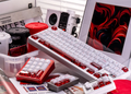 Huanxi Clear PC UV-Printed Keycap Set - Cherry Profile for Wooting, ROG Azoth, Razer & Logitech G