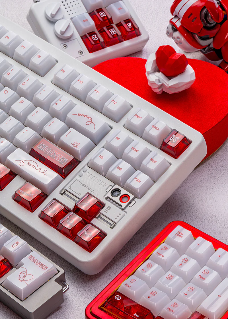 Huanxi Clear PC UV-Printed Keycap Set - Cherry Profile for Wooting, ROG Azoth, Razer & Logitech G