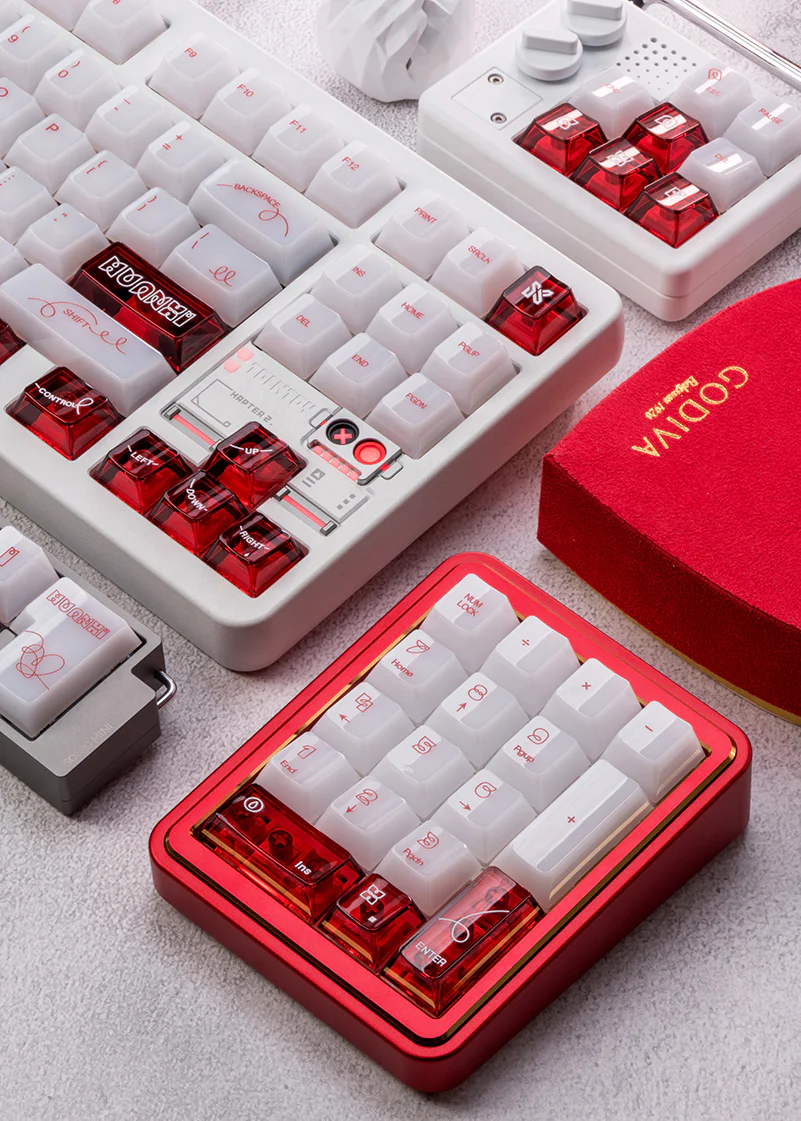 Huanxi Clear PC UV-Printed Keycap Set - Cherry Profile for Wooting, ROG Azoth, Razer & Logitech G