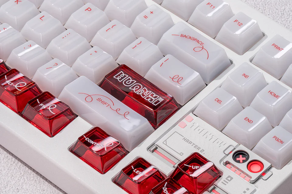 Huanxi Clear PC UV-Printed Keycap Set - Cherry Profile for Wooting, ROG Azoth, Razer & Logitech G