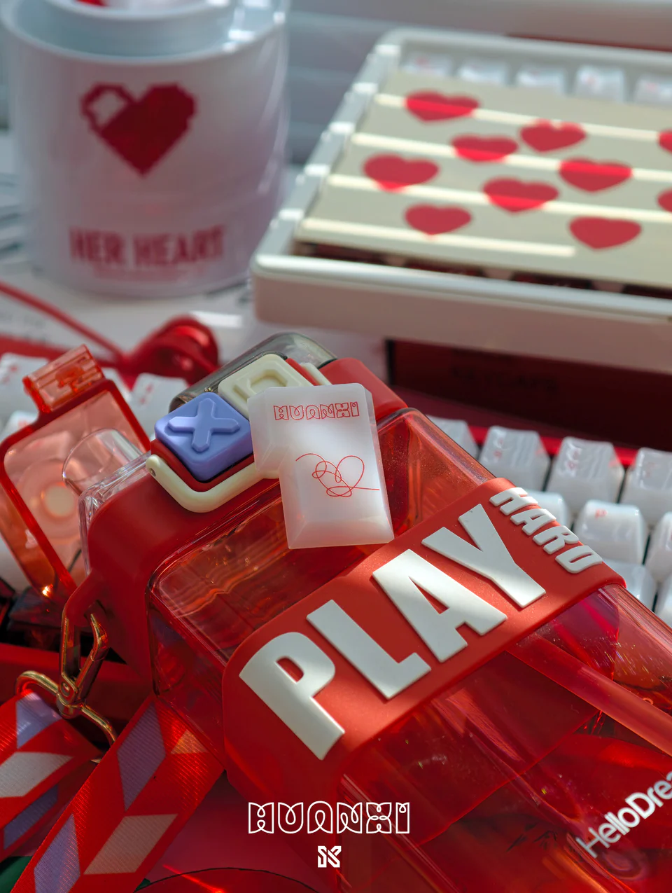Huanxi Clear PC UV-Printed Keycap Set - Cherry Profile for Wooting, ROG Azoth, Razer & Logitech G