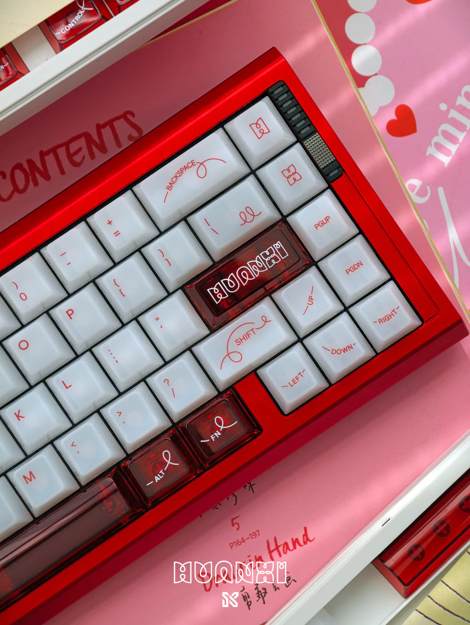 Huanxi Clear PC UV-Printed Keycap Set - Cherry Profile for Wooting, ROG Azoth, Razer & Logitech G