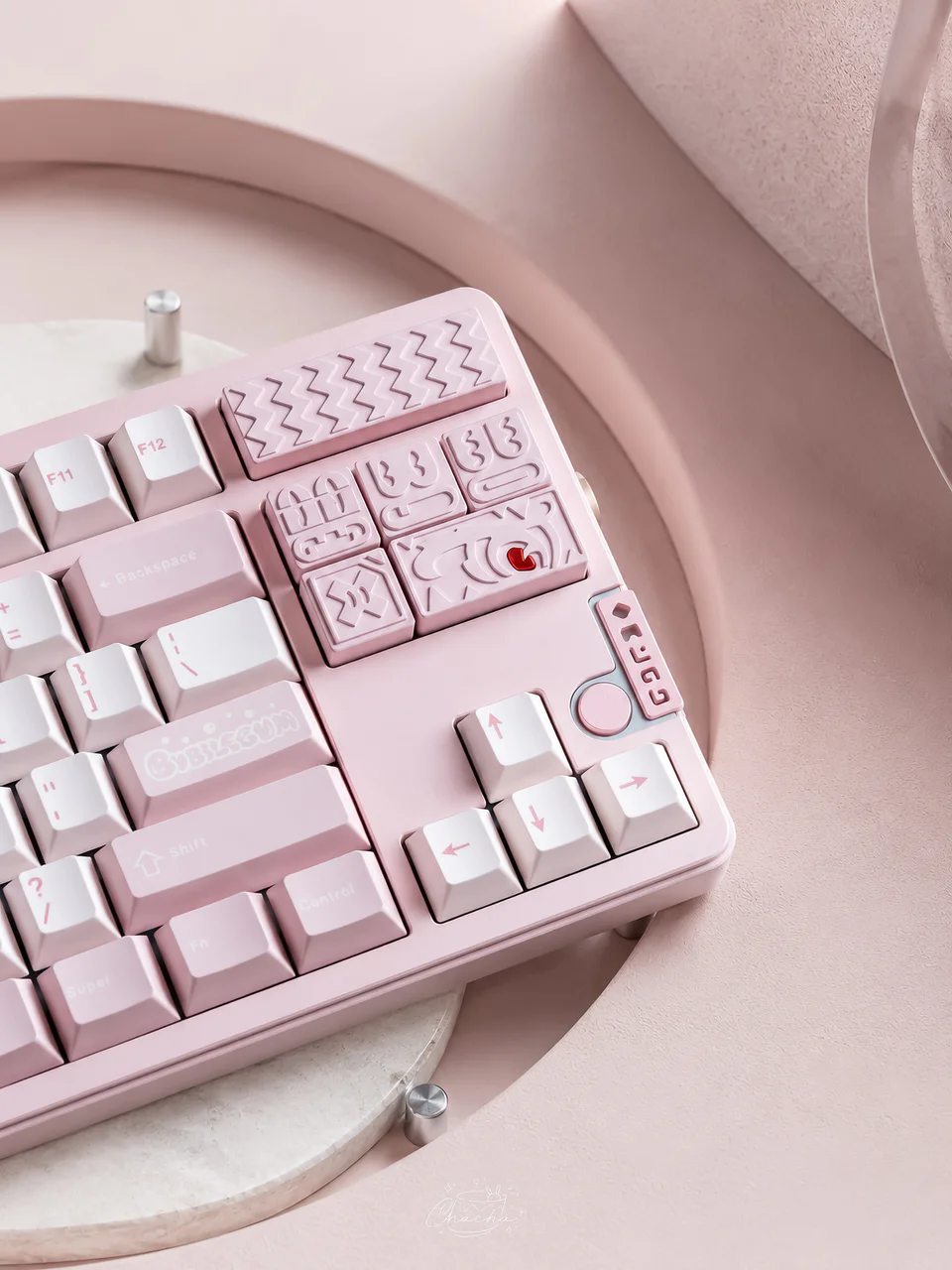 "EMOTION" CNC Aluminum Artisan Keycap Set (6-Piece) - Cherry Profile