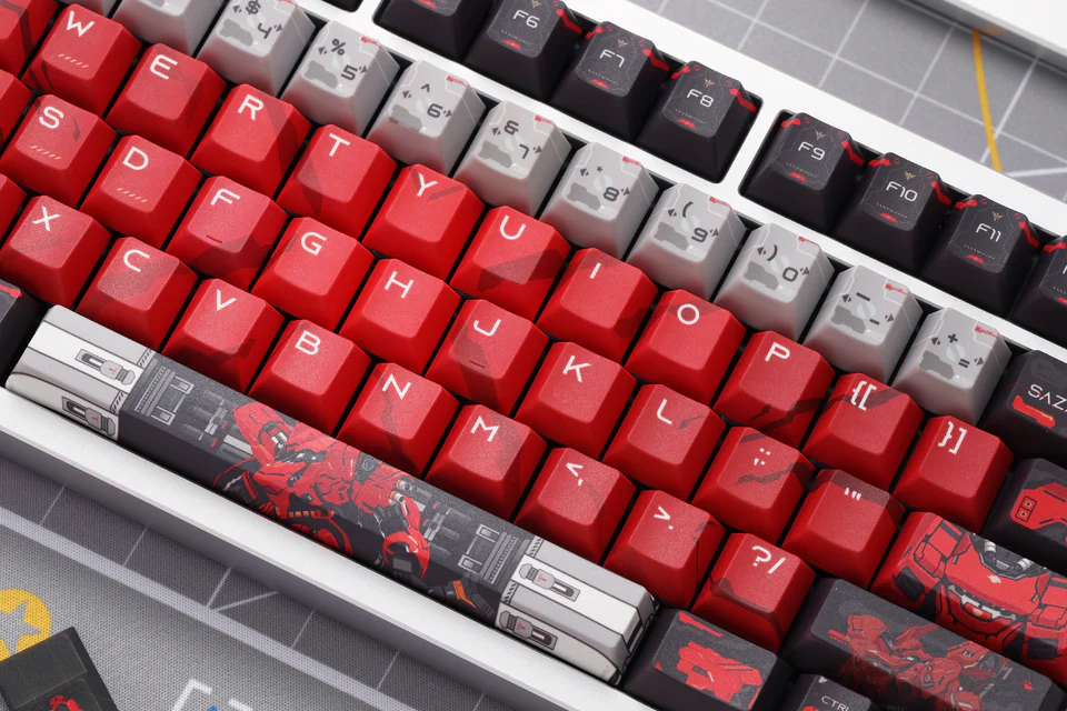 MSN-04 Sazabi PBT Keycap Set - Cherry & KCA Profile for Wooting, ROG Azoth, Razer & Logitech G