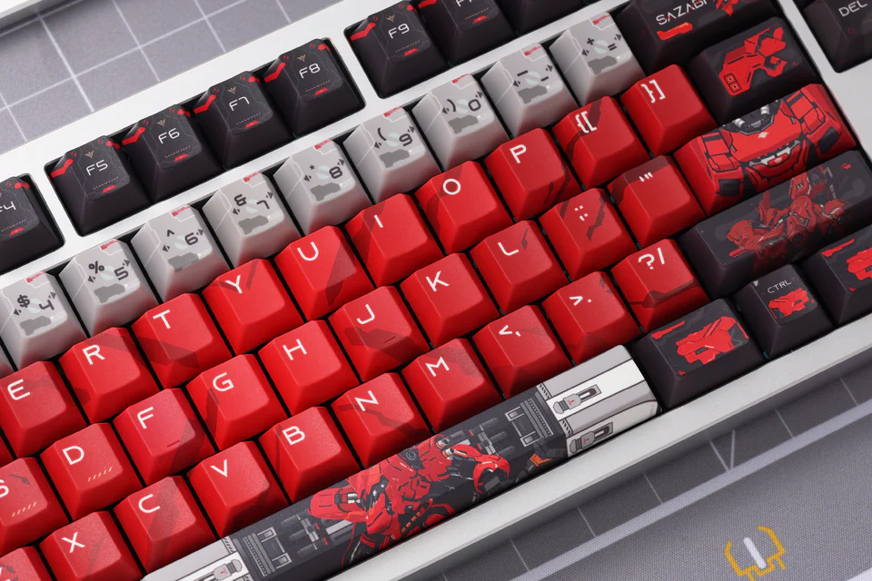 MSN-04 Sazabi PBT Keycap Set - Cherry & KCA Profile for Wooting, ROG Azoth, Razer & Logitech G