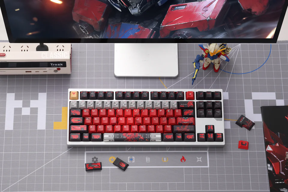 MSN-04 Sazabi PBT Keycap Set - Cherry & KCA Profile for Wooting, ROG Azoth, Razer & Logitech G