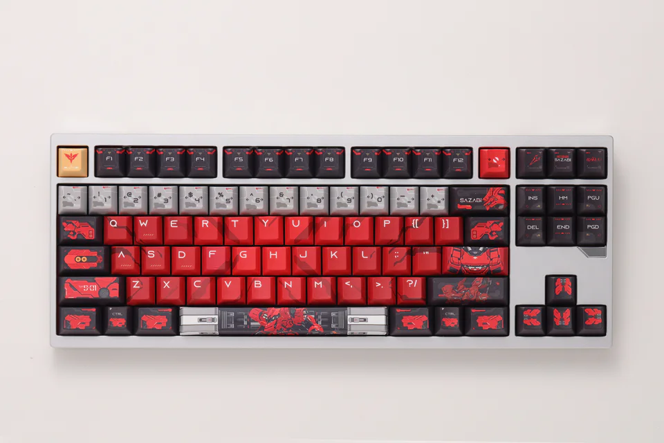 MSN-04 Sazabi PBT Keycap Set - Cherry & KCA Profile for Wooting, ROG Azoth, Razer & Logitech G