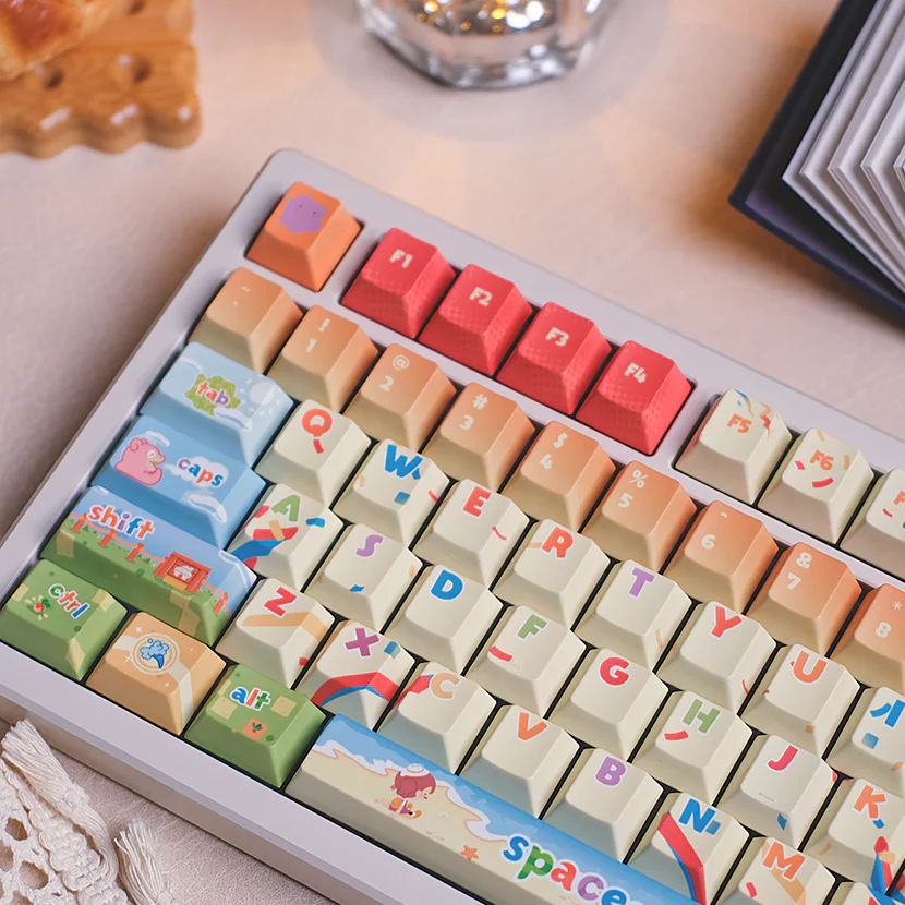 Pokopia PBT Keycap Set - Cherry Profile for Wooting, ROG Azoth, Razer & Logitech G