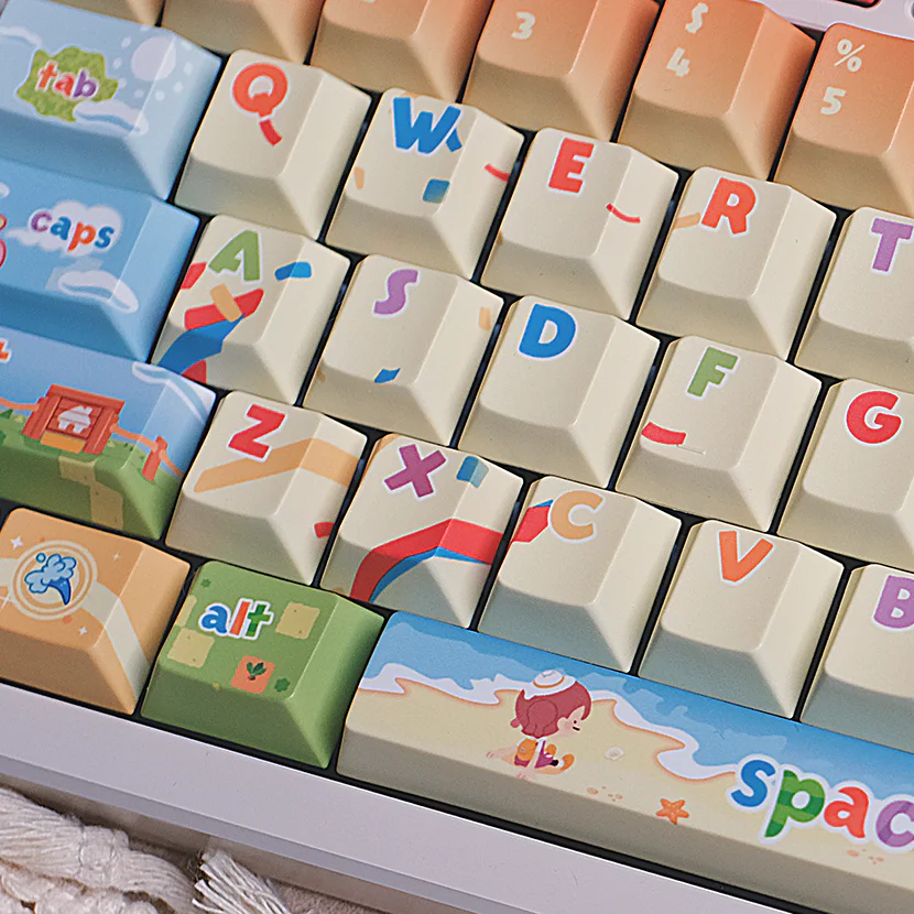 Pokopia PBT Keycap Set - Cherry Profile for Wooting, ROG Azoth, Razer & Logitech G