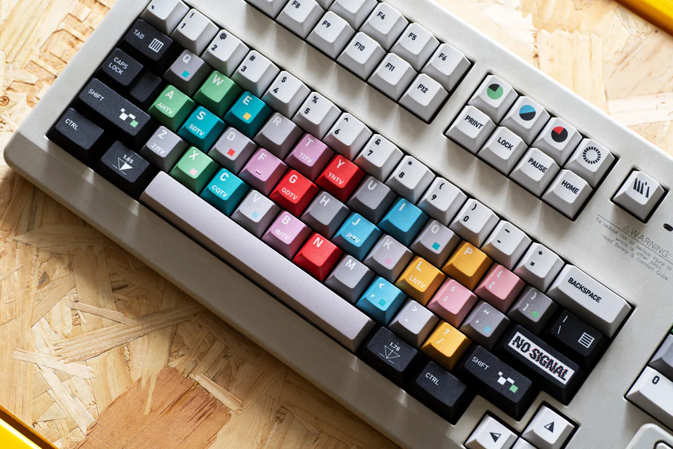No Signal PBT Keycap Set - Cherry Profile for Wooting, ROG Azoth, Razer & Logitech G