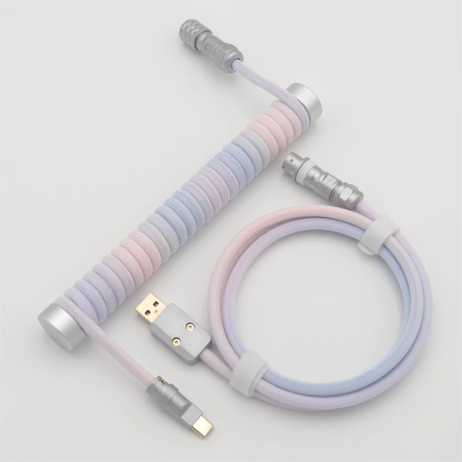 High-Quality Coiled Keyboard Cable| Support 8K polling rate