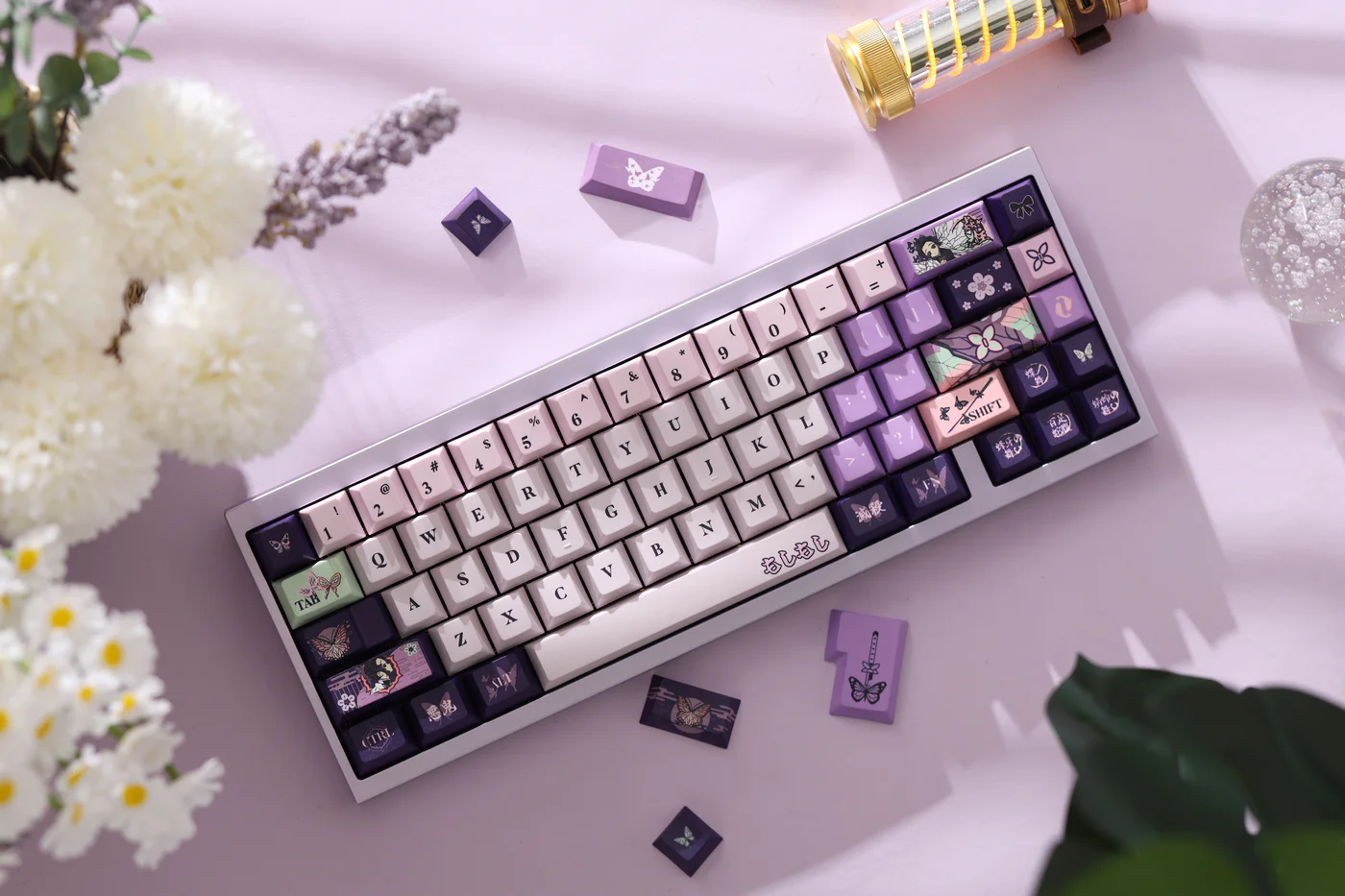Demon Slayer Shinobu Kocho | Cherry Profile | PBT Keycaps Set