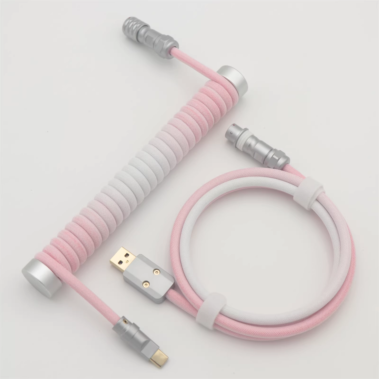 High-Quality Coiled Keyboard Cable| Support 8K polling rate