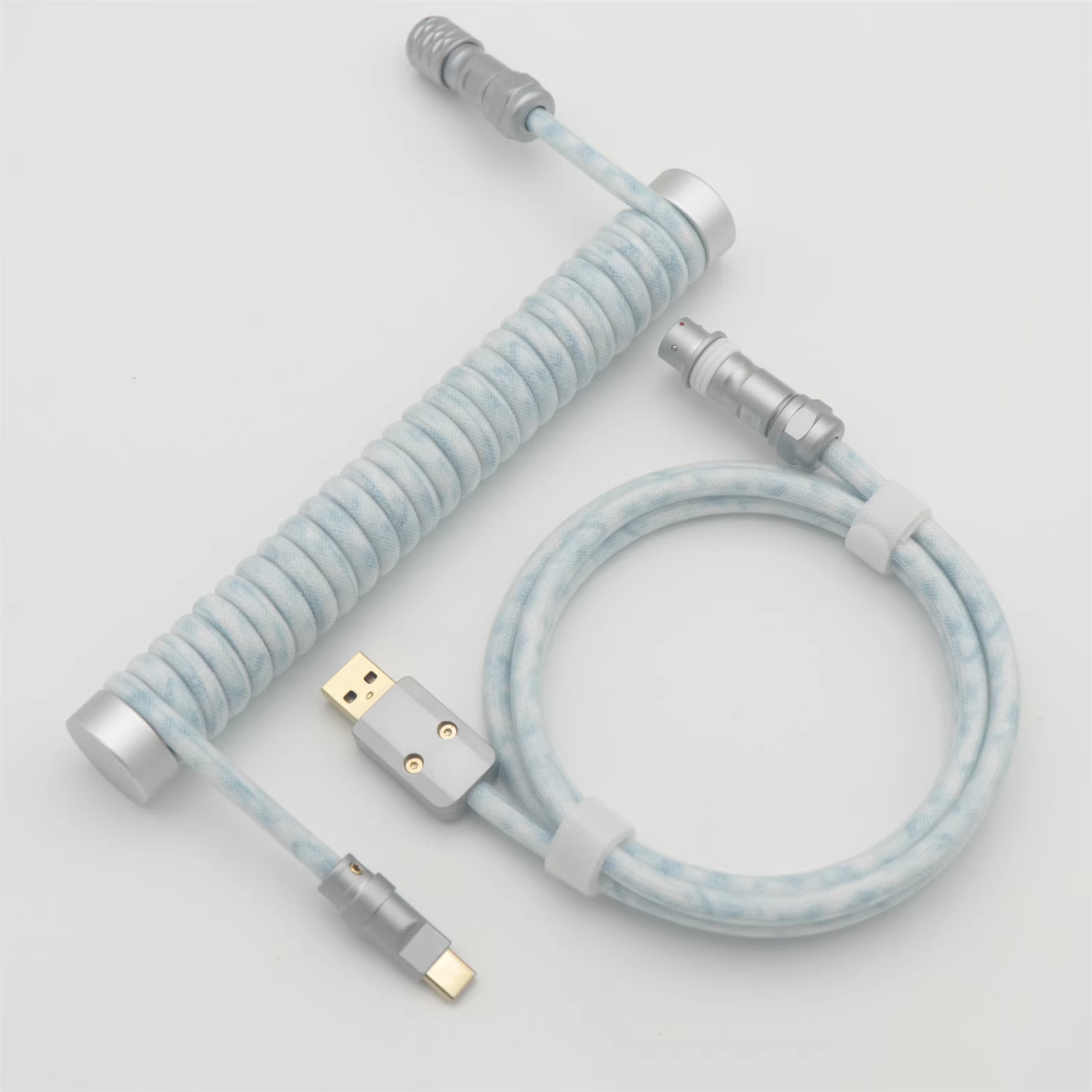 High-Quality Coiled Keyboard Cable| Support 8K polling rate