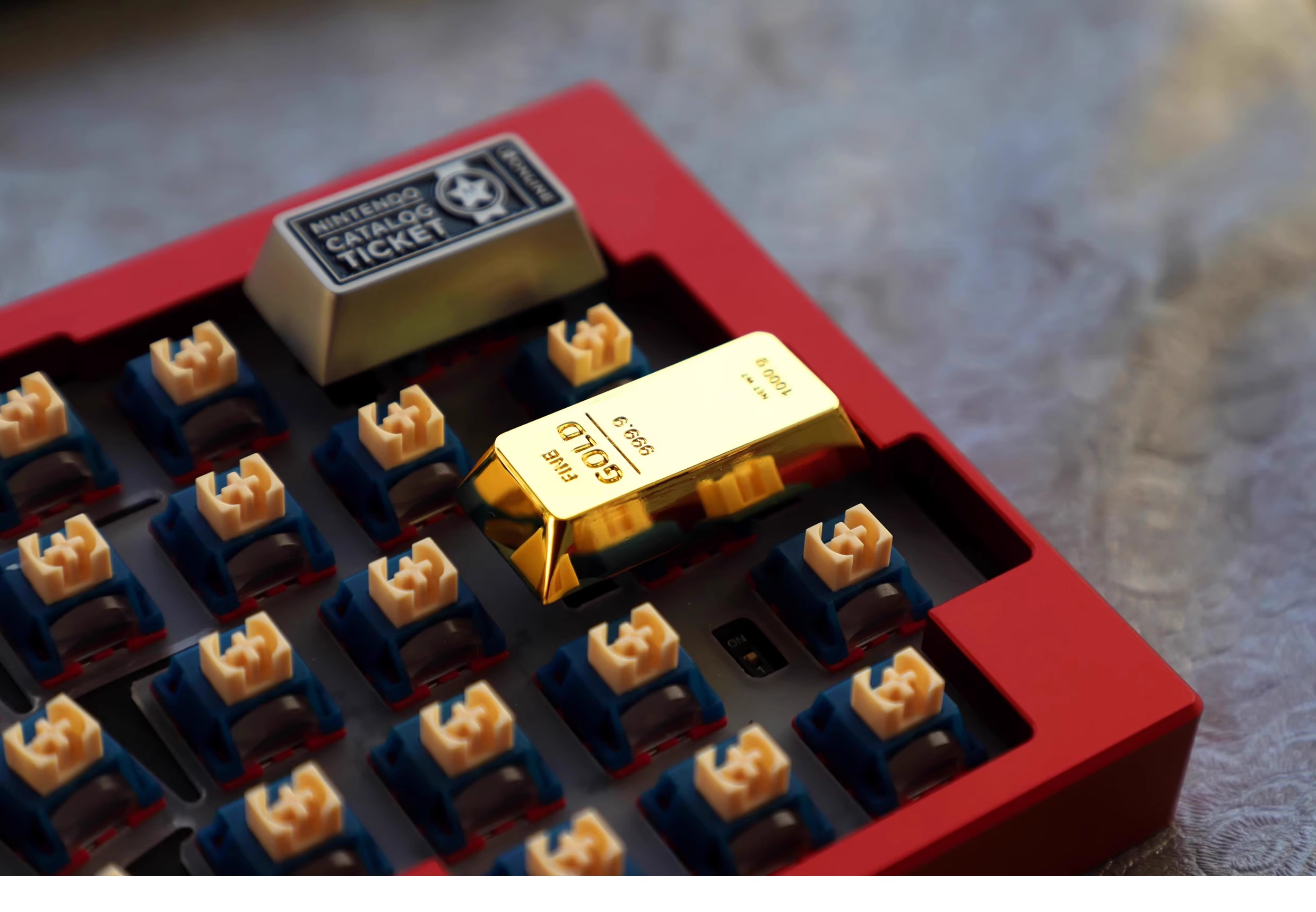 Gold Bar Enter Keycap | Cherry Profile R2 | Zinc Alloy Keycap