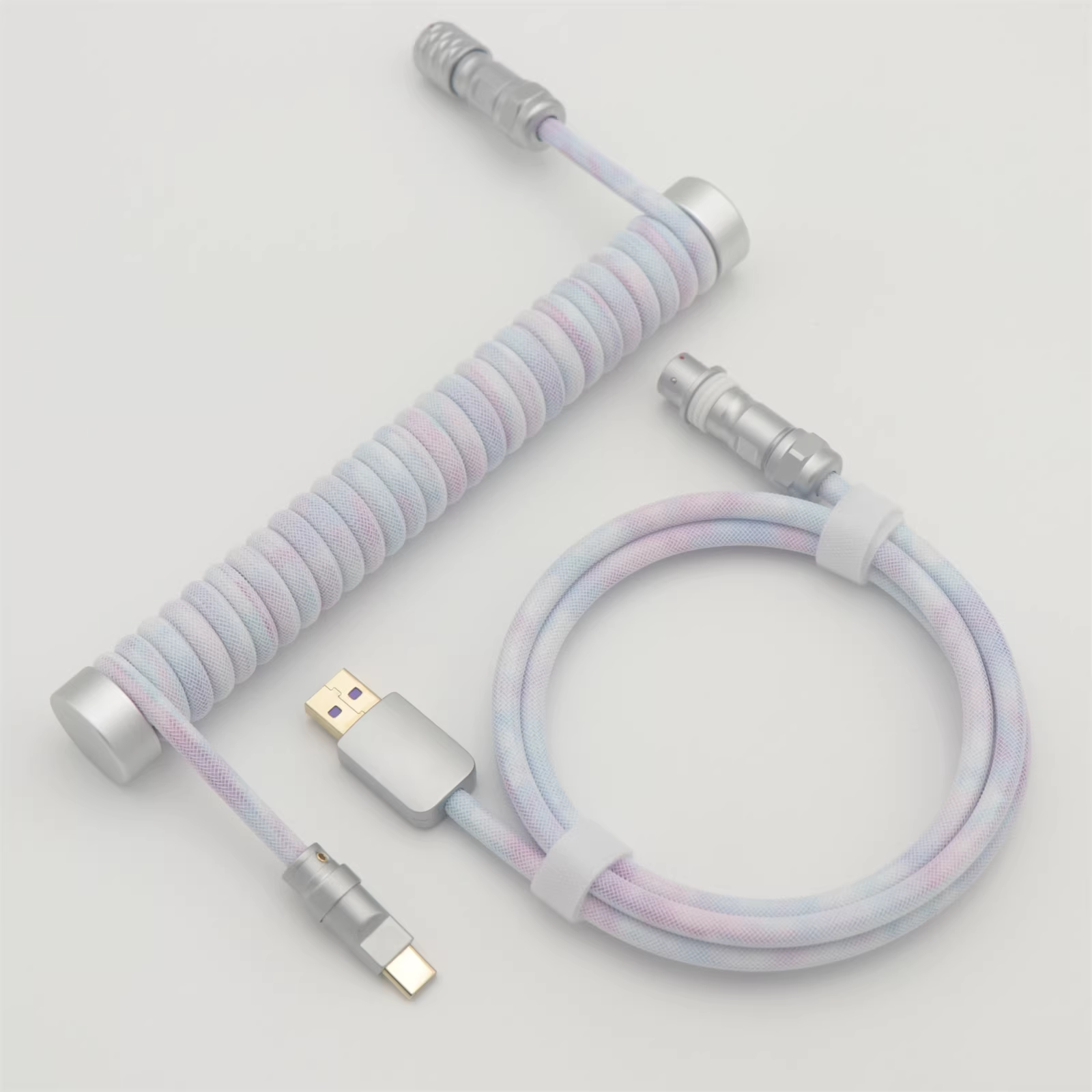 High-Quality Coiled Keyboard Cable| Support 8K polling rate