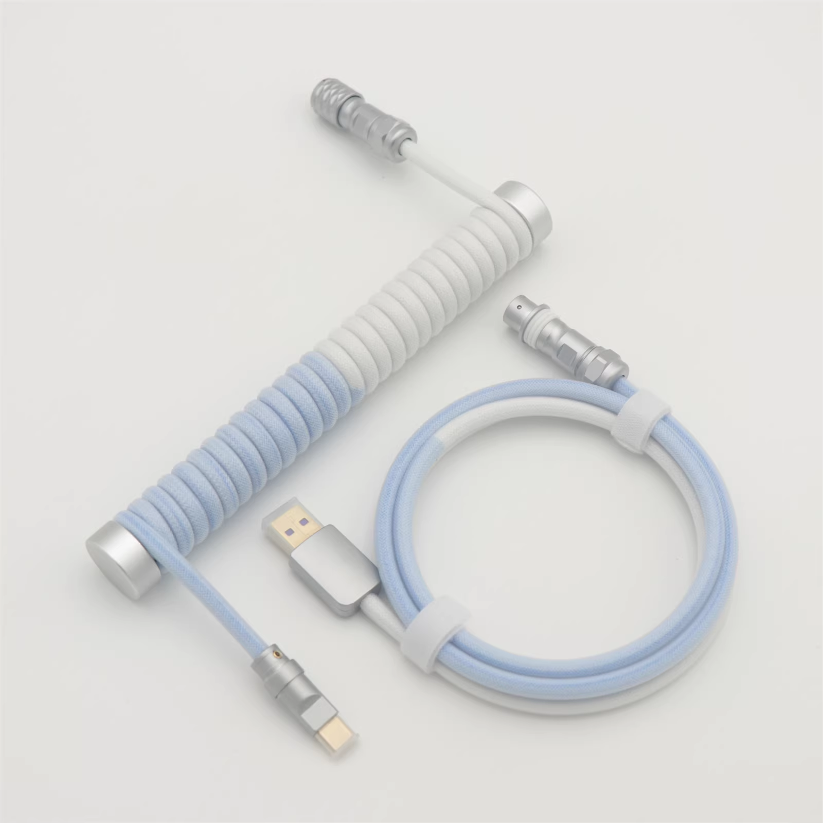 High-Quality Coiled Keyboard Cable| Support 8K polling rate