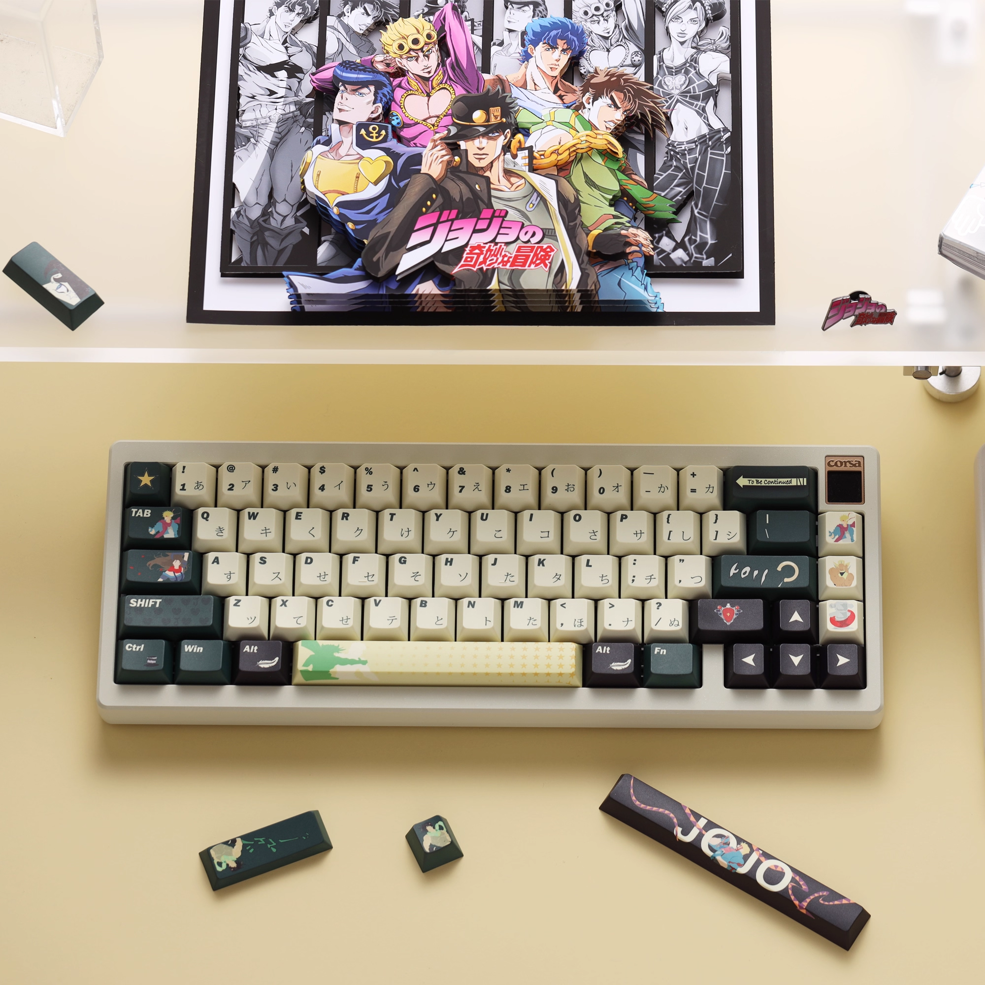 JoJo’s Bizarre Adventure: Battle Tendency | Cherry Profile | PBT Keycap Set