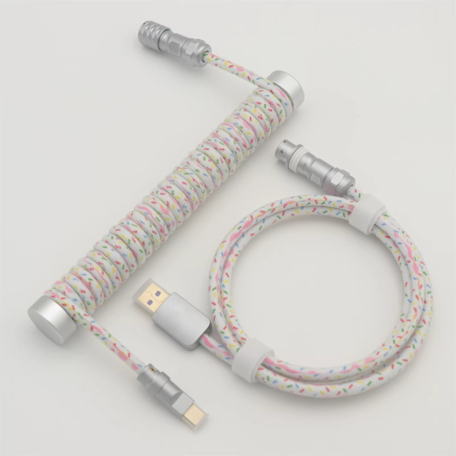 High-Quality Coiled Keyboard Cable| Support 8K polling rate