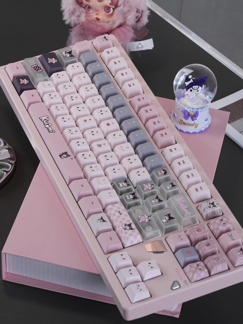 Kuromi Theme | Cherry / MOA Profile | PBT + PC Keycap Set